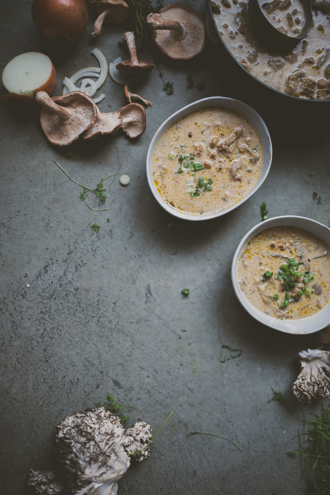 Mushroom Chicken Soup from Adventures in Chicken Cookbook | bettysliu.com