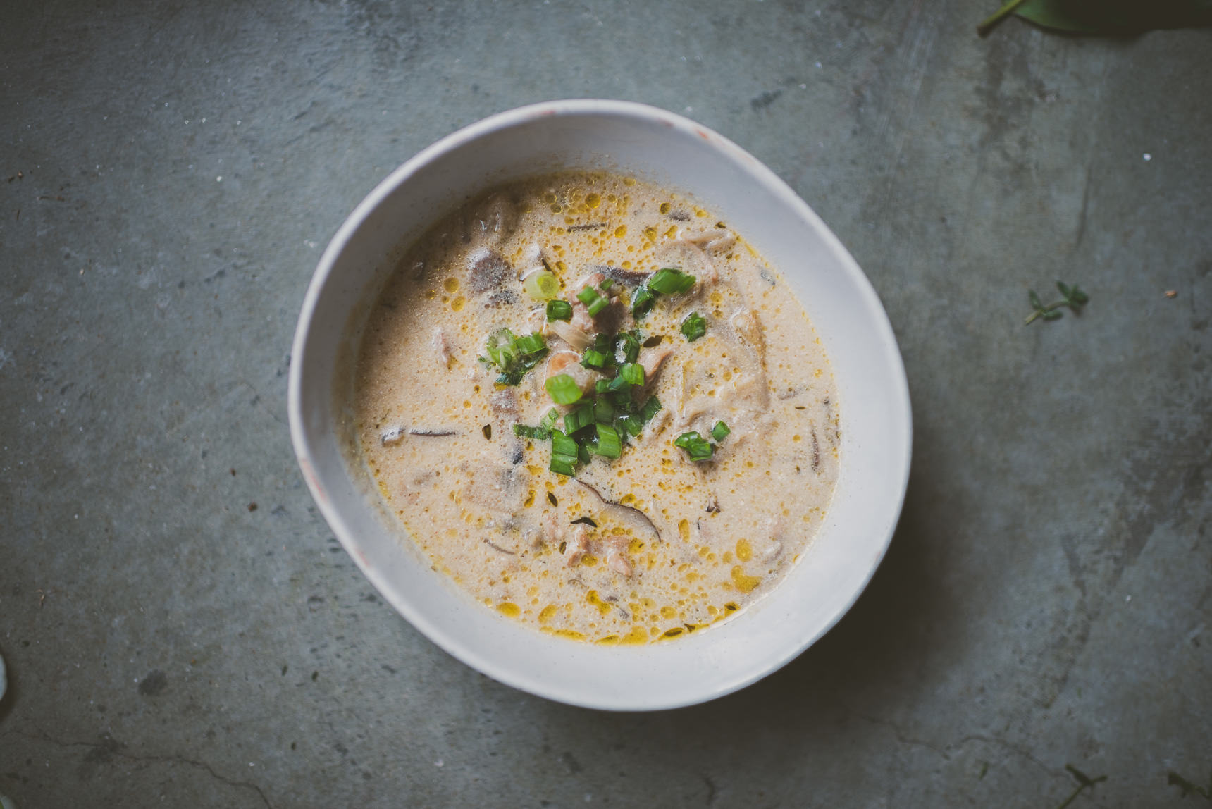 Mushroom Chicken Soup from Adventures in Chicken Cookbook | bettysliu.com