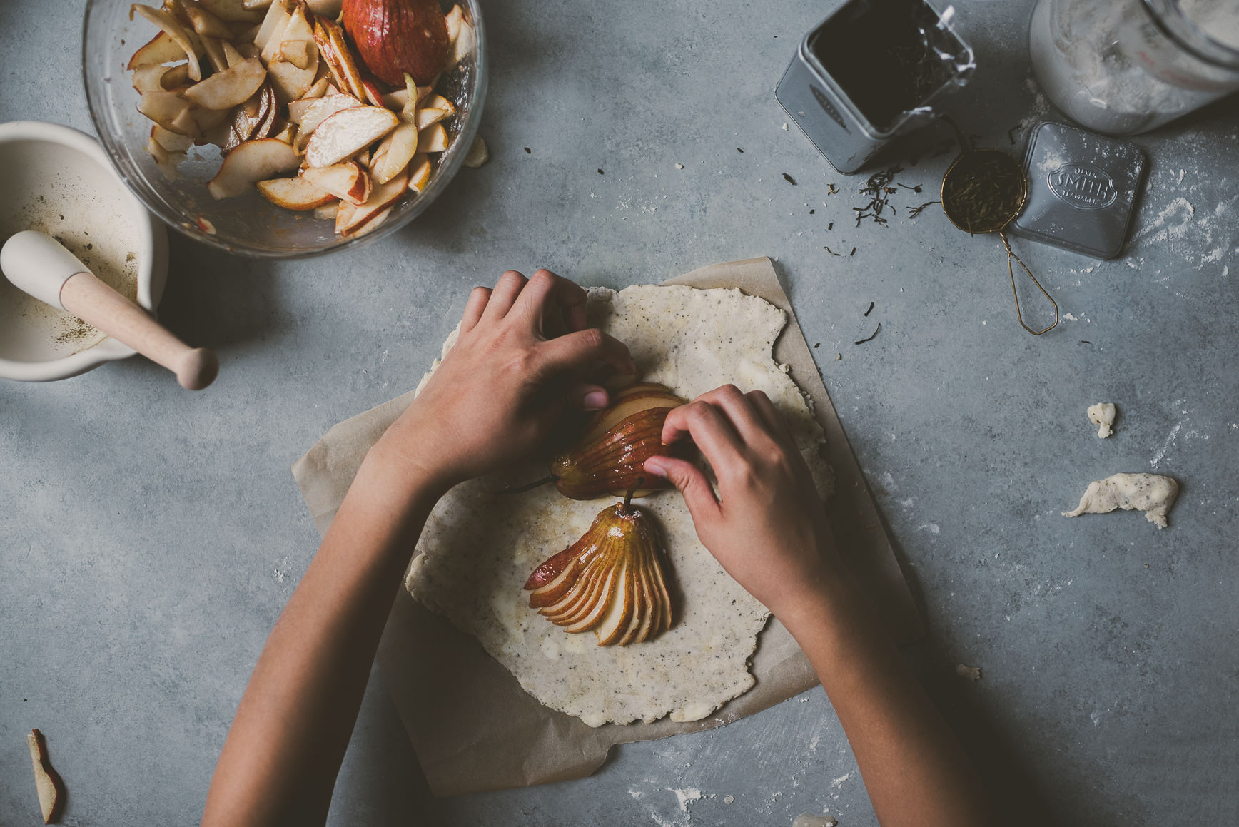 Tea Scented Pear Galette | bettysliu.com