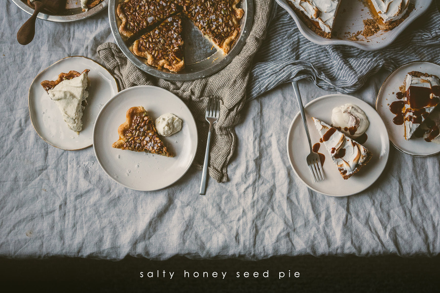 Salty Honey Seed Pie Nut-free | bettysliu.com