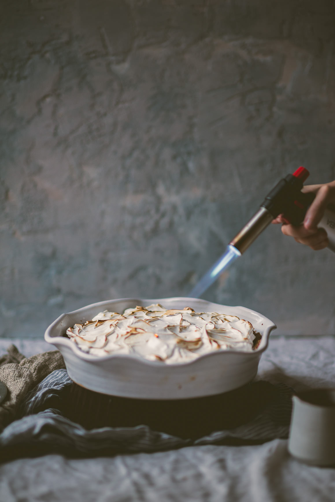 sweet potato marshmallow meringue with burnt miso butterscotch caramel | bettysliu.com