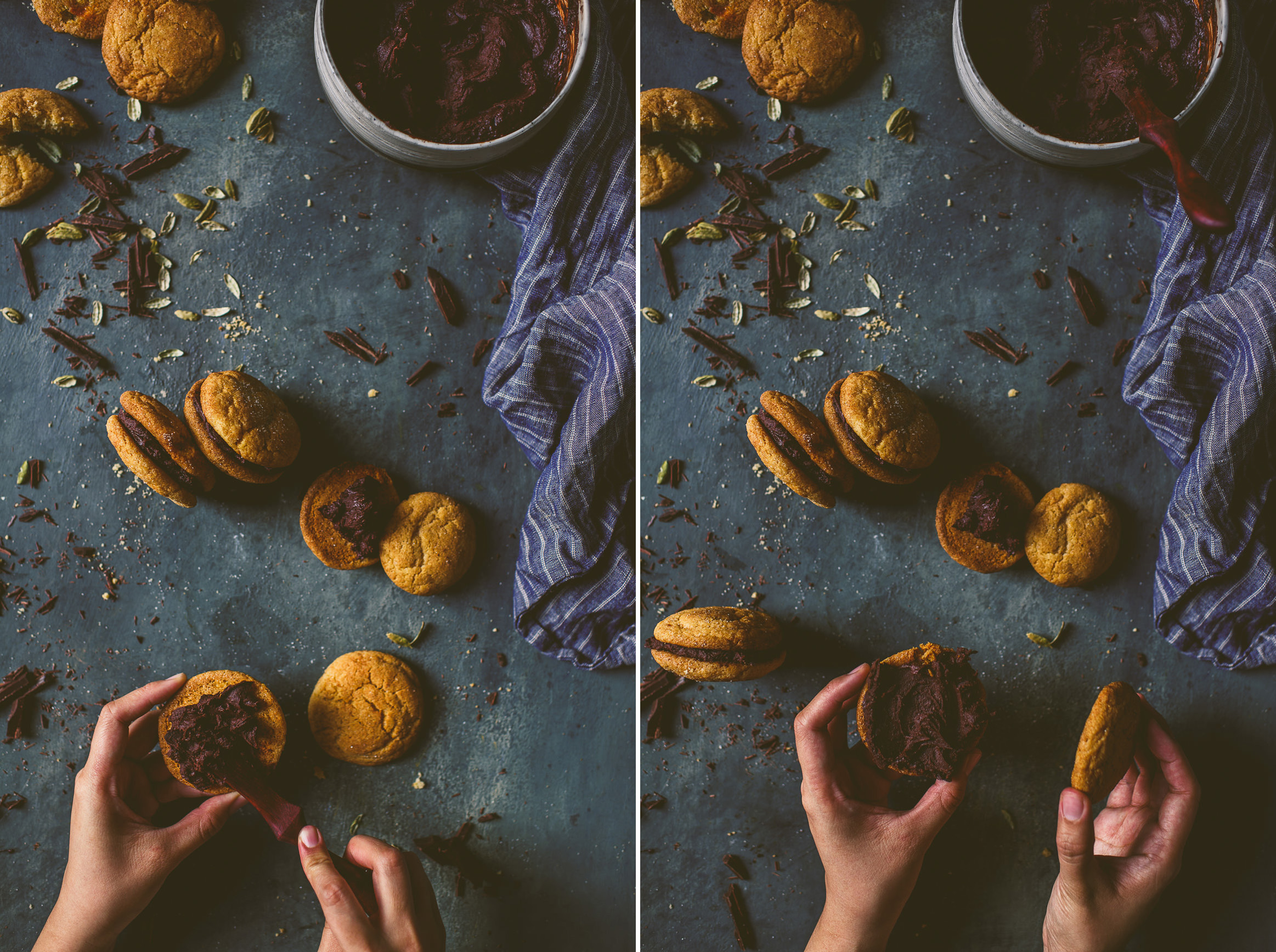 Hachiya Persimmon Cookie Dark Chocolate Olive Oil Ganache | bettysliu.com