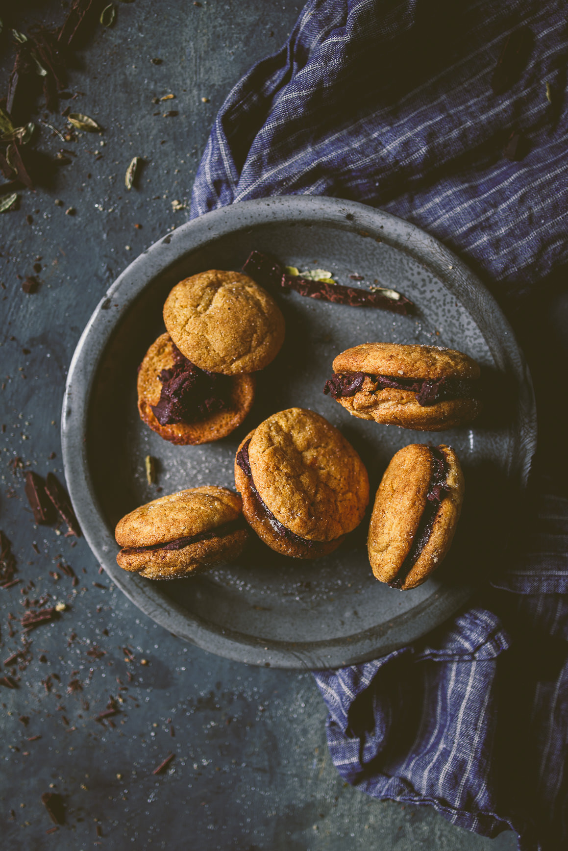 Hachiya Persimmon Cookie Dark Chocolate Olive Oil Ganache | bettysliu.com