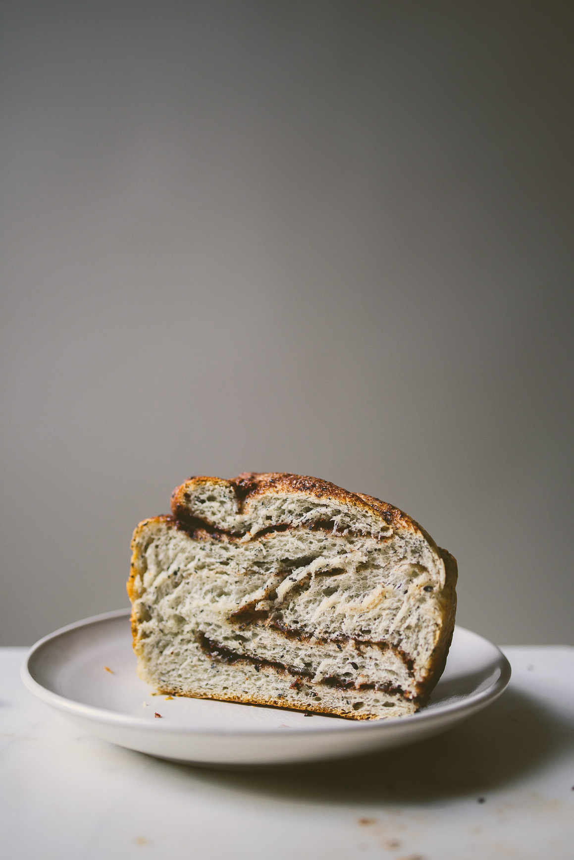 Black Sesame Tangzhong Milk Bread Babka | bettysliu.com