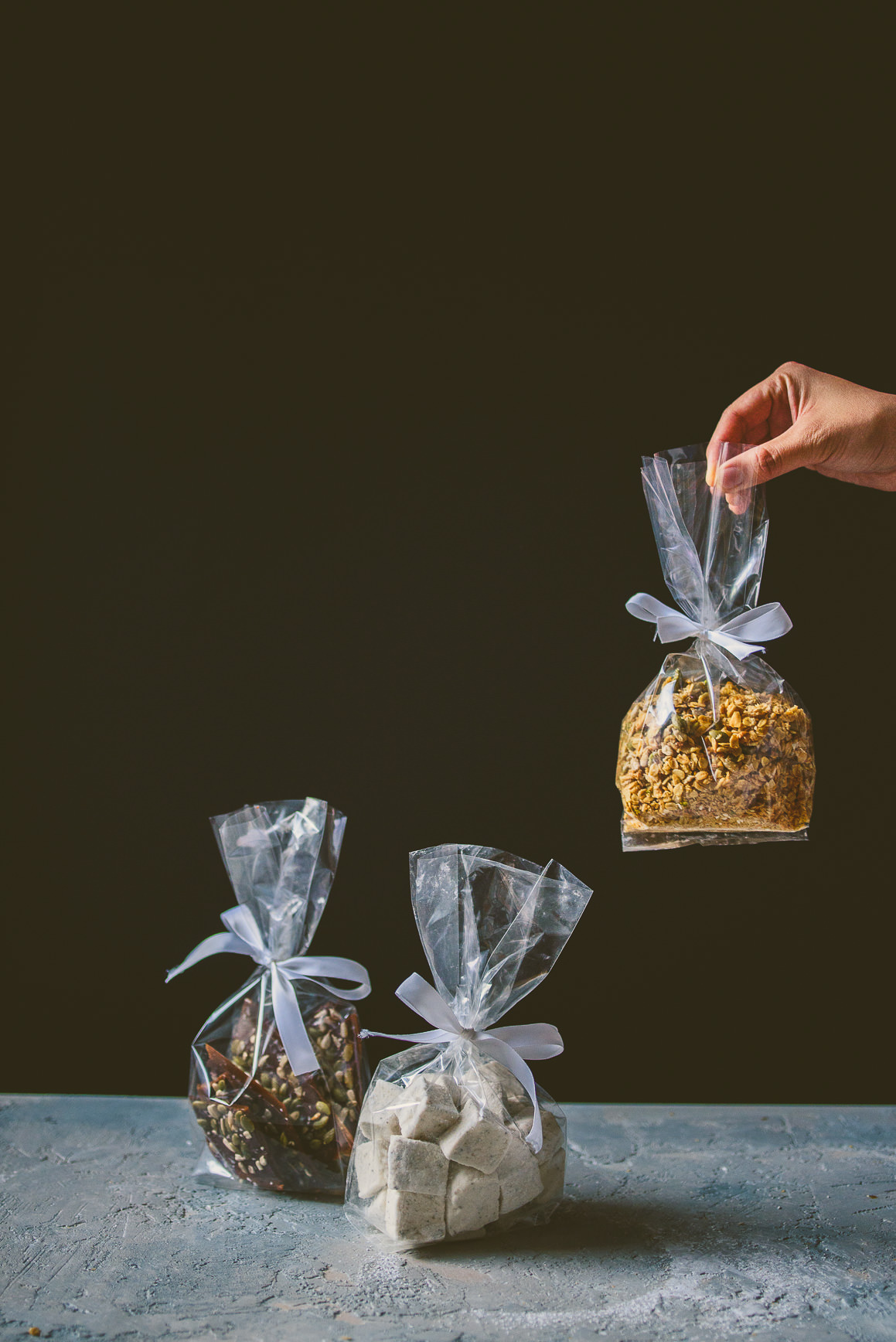 Earl Grey Marshmallows, Seeded Toffee Bark, Maple Granola