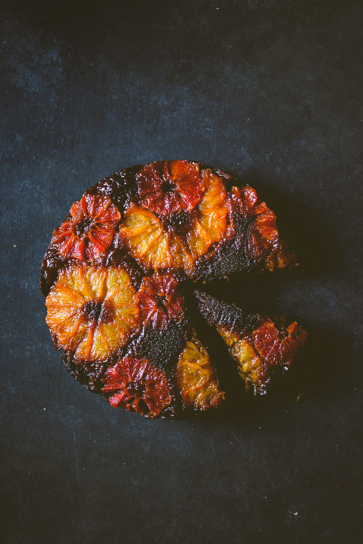 Citrus Upside Down Gingerbread Cake with Vanilla Mascarpone Cream