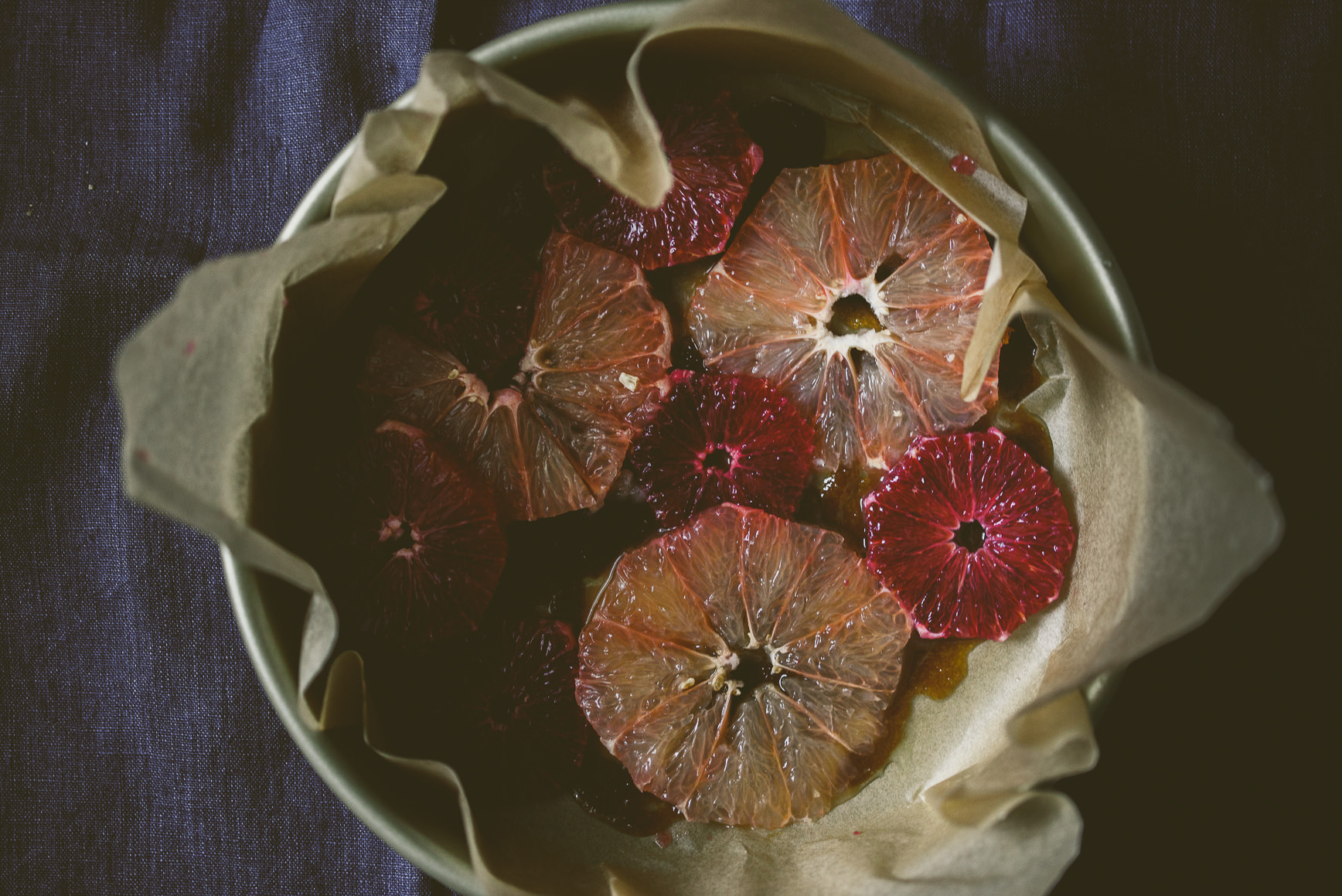 Citrus Upside Down Gingerbread Cake with Vanilla Mascarpone Cream