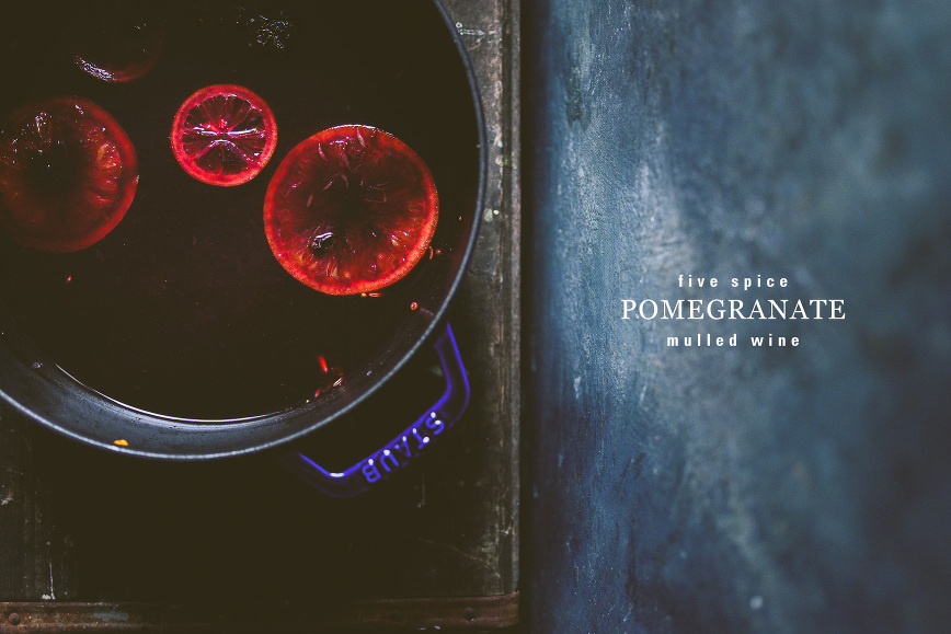 Five Spice Pomegranate Mulled Wine | bettysliu.com