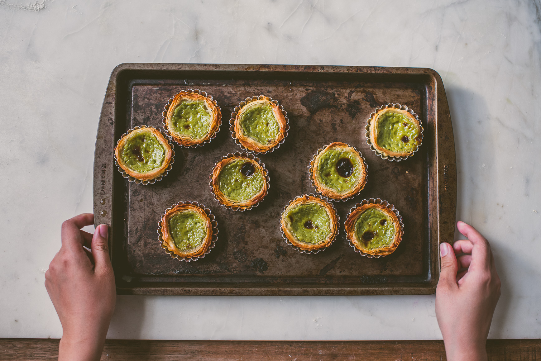 Matcha Portuguese Egg Tarts | bettysliu.com