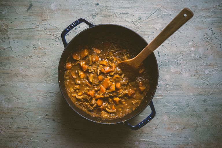 mushroom and sweet potato japanese-style curry