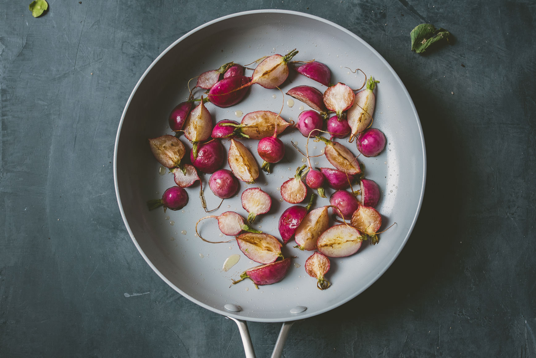 stovetop radishes mint miso yogurt | bettysliu.com