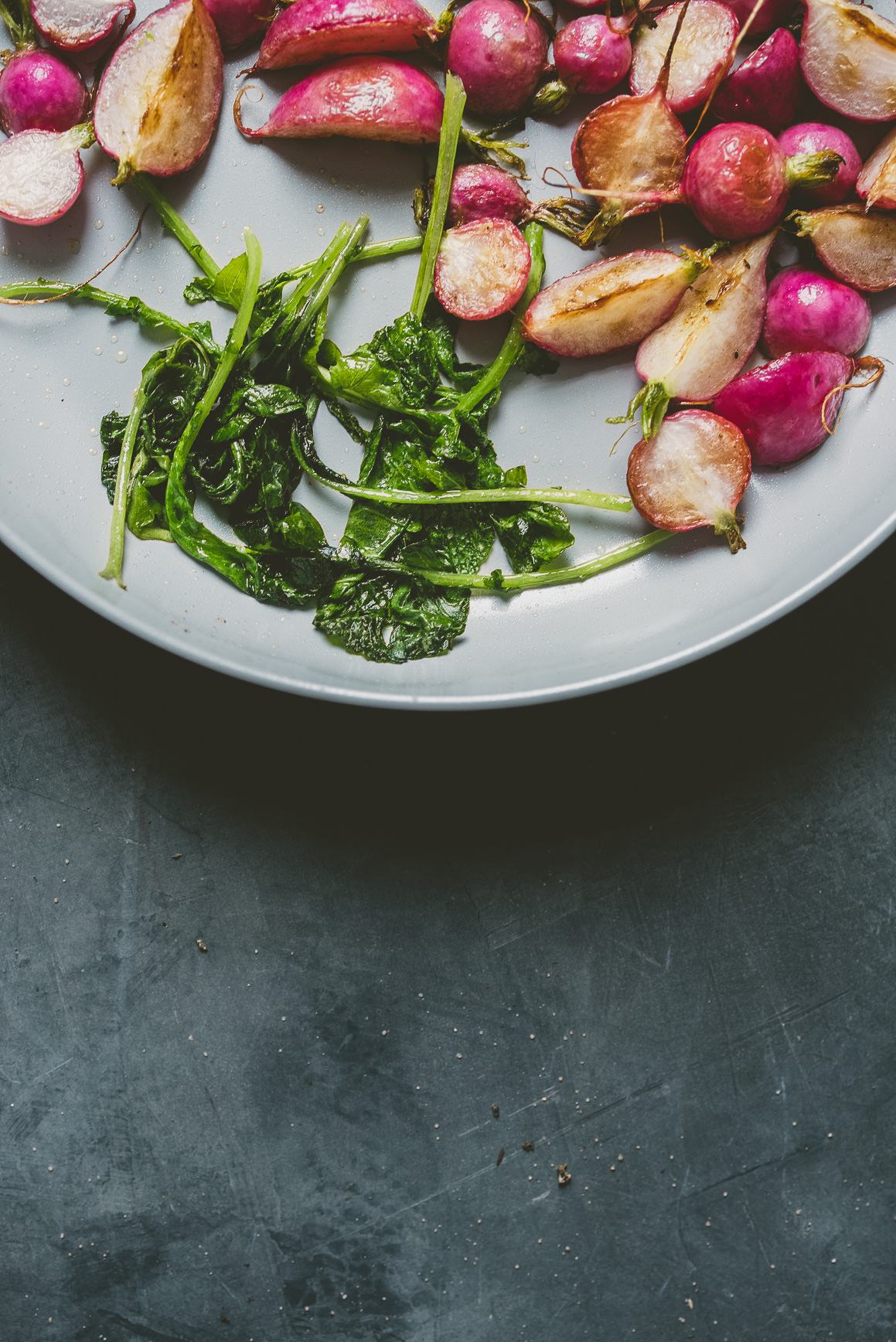 stovetop radishes mint miso yogurt | bettysliu.com