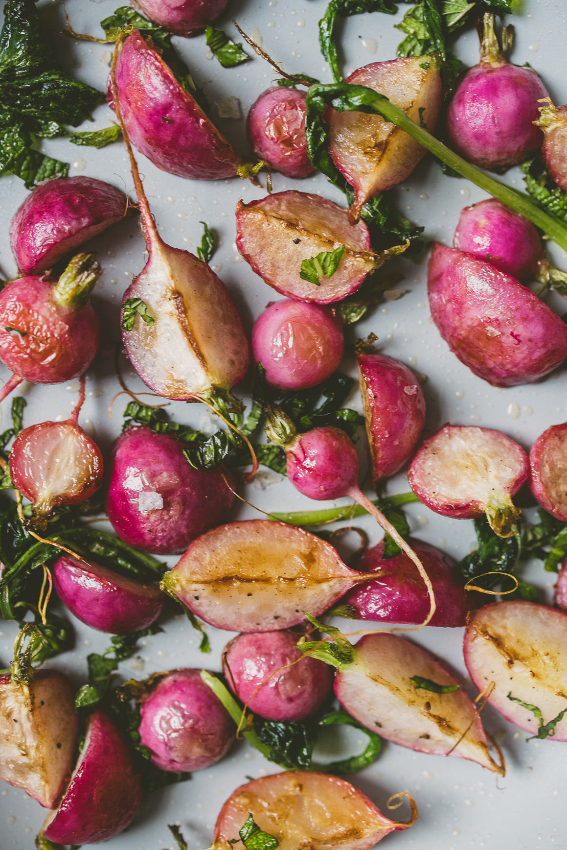 stovetop radishes mint miso yogurt | bettysliu.com