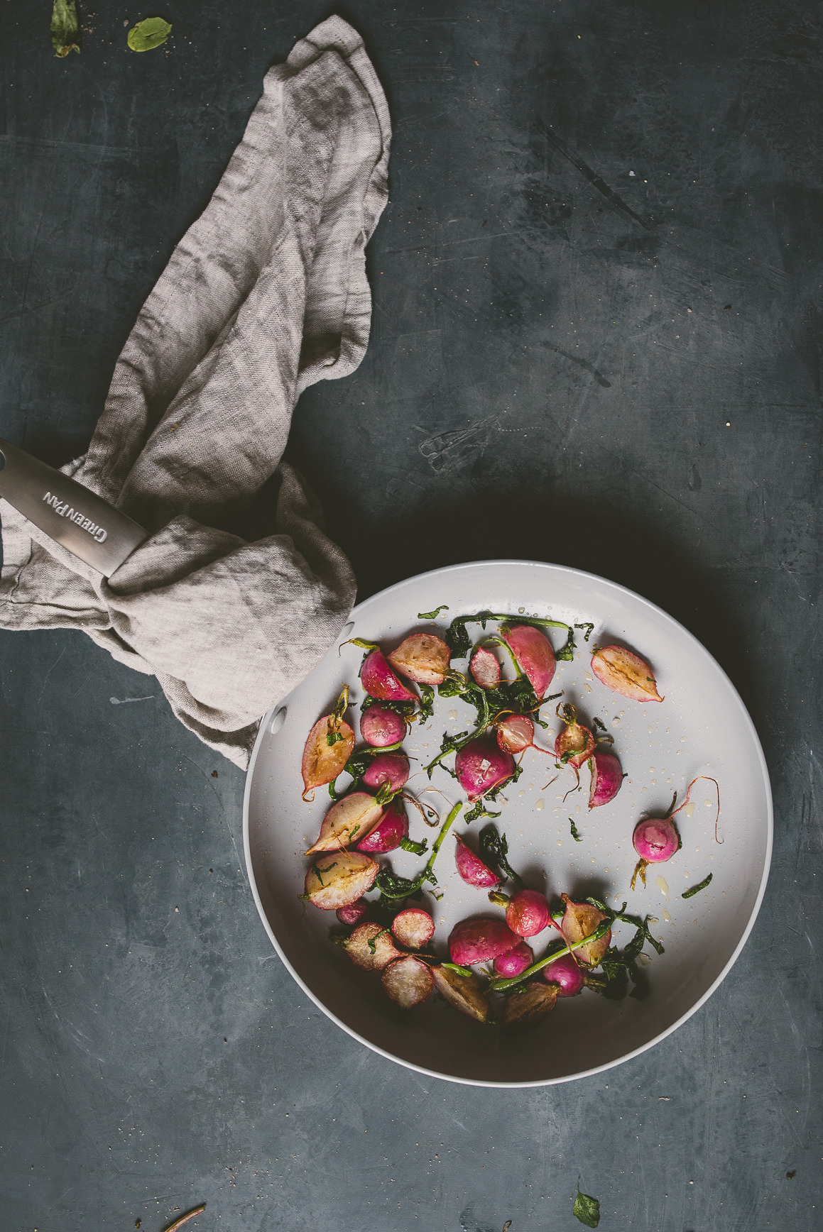 stovetop radishes mint miso yogurt | bettysliu.com