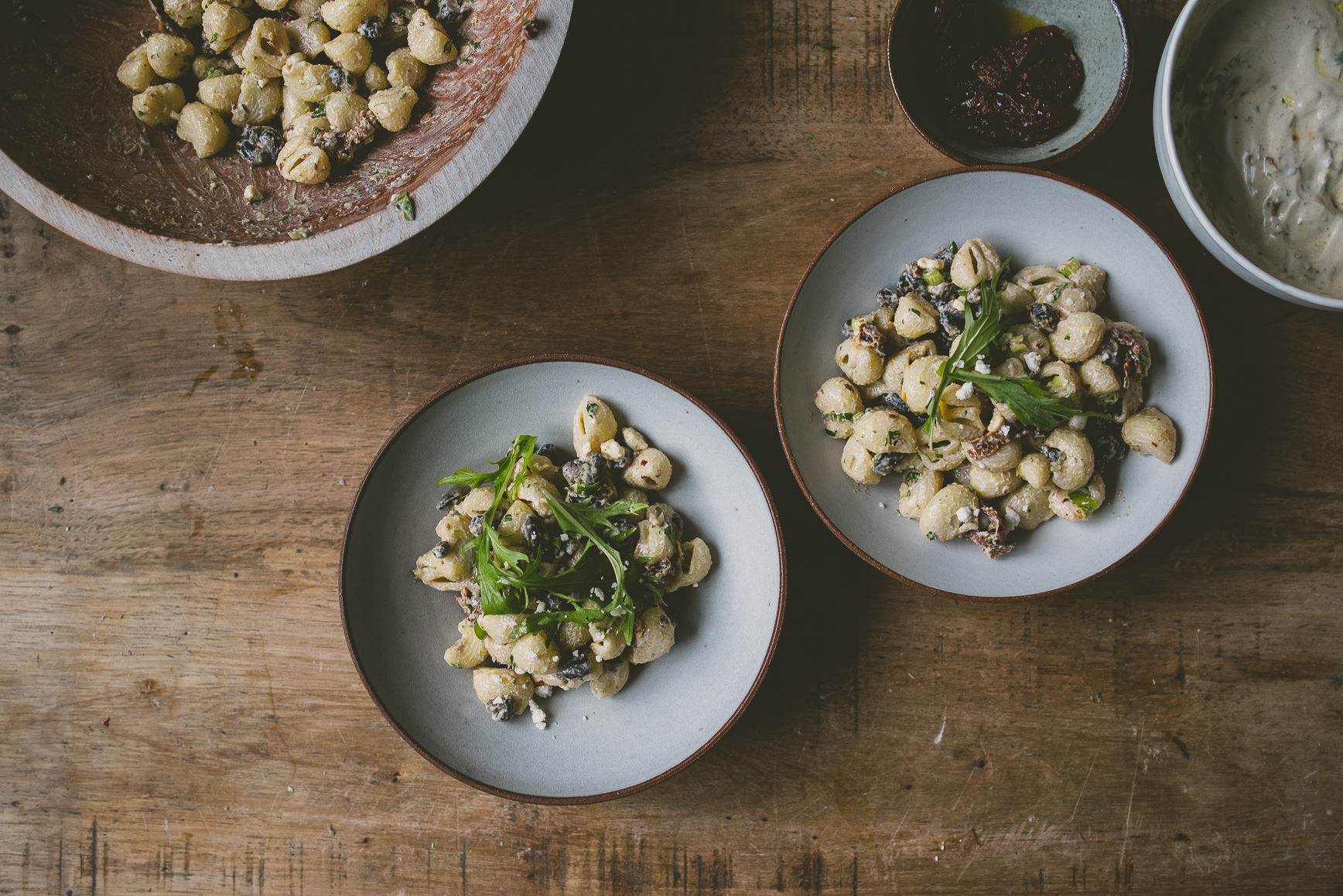 Black Garlic Yogurt Pasta Salad | bettysliu.com