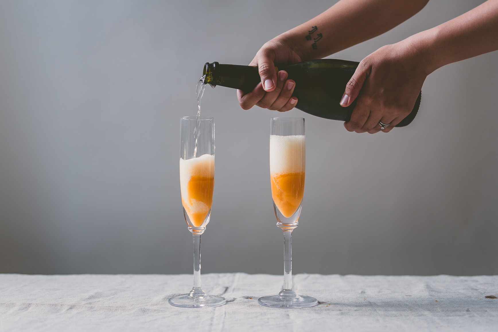 Roasted Cantaloupe Bellini | bettysliu.com