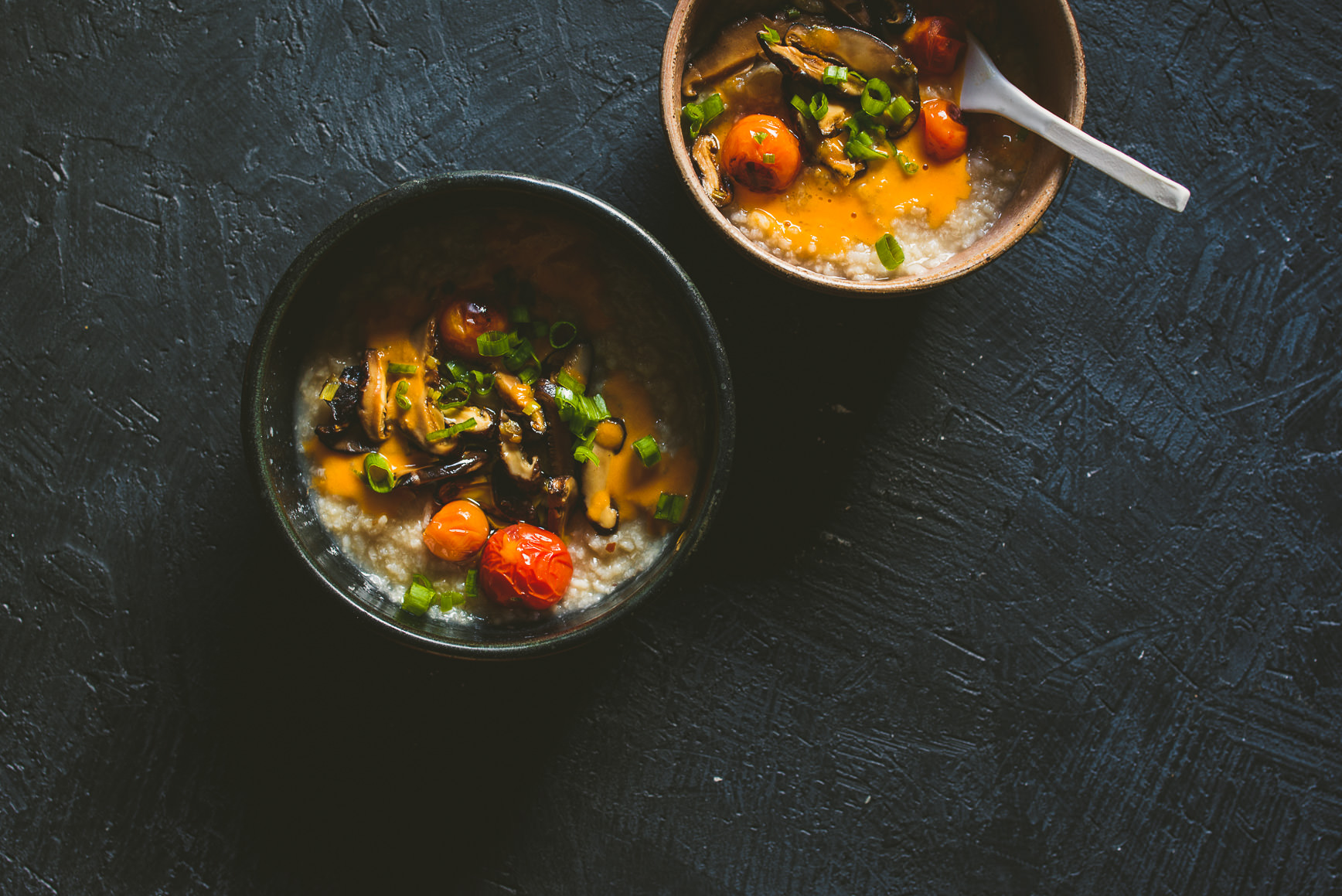 Shiitake Mushroom Congee Tomato Oil 