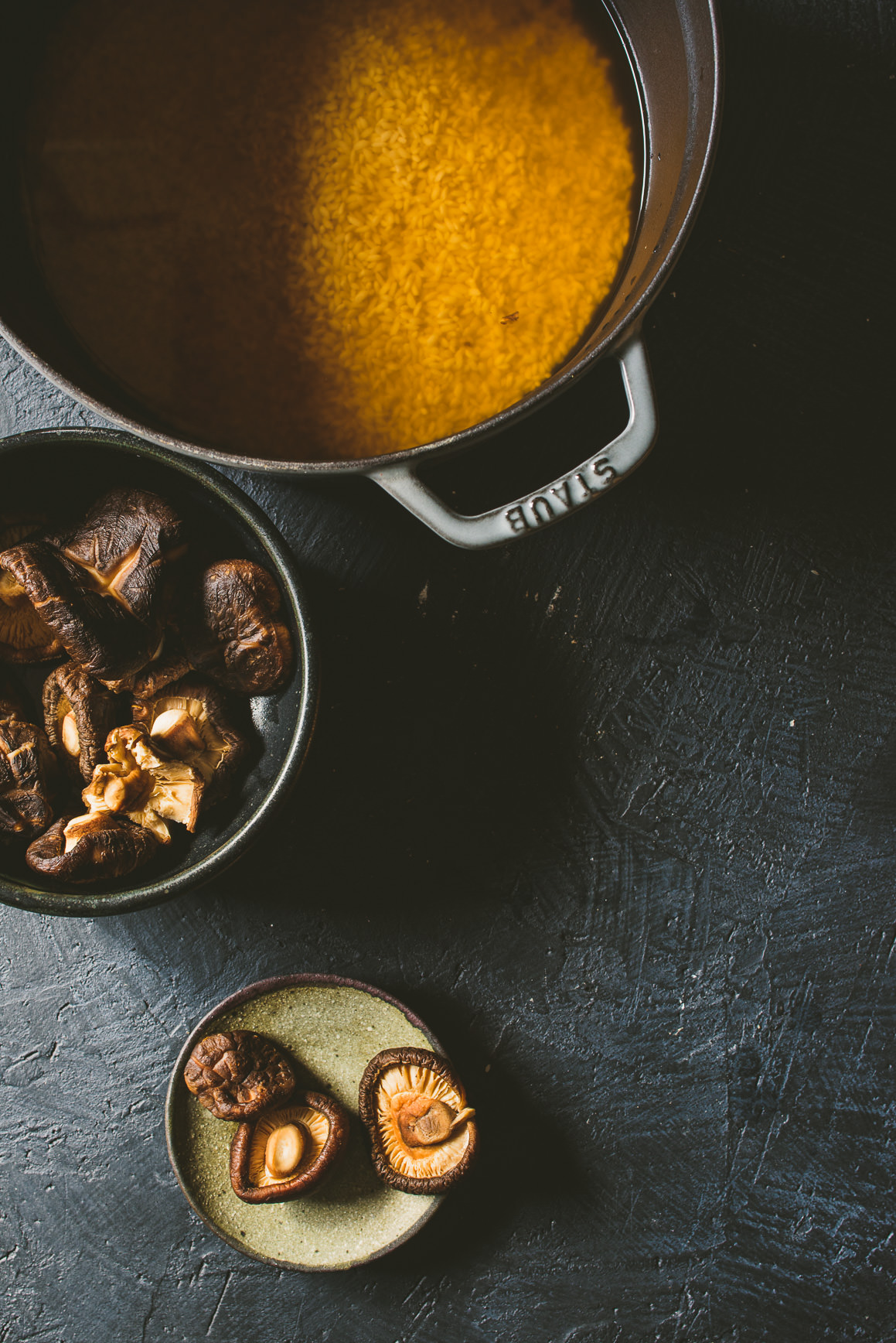 Shiitake Mushroom Congee Tomato Oil 