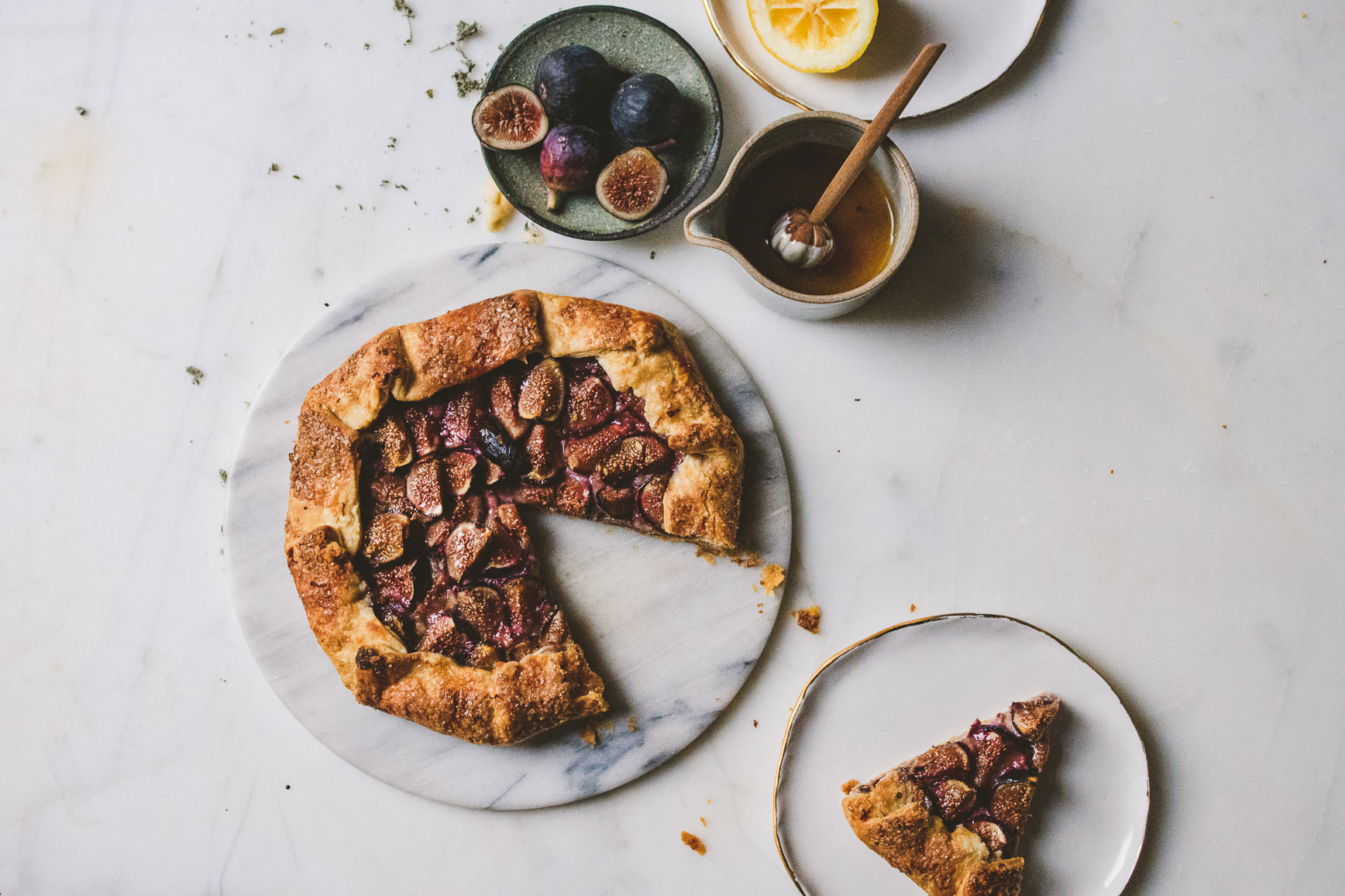 Fig Thyme Ricotta Galette | bettysliu.com