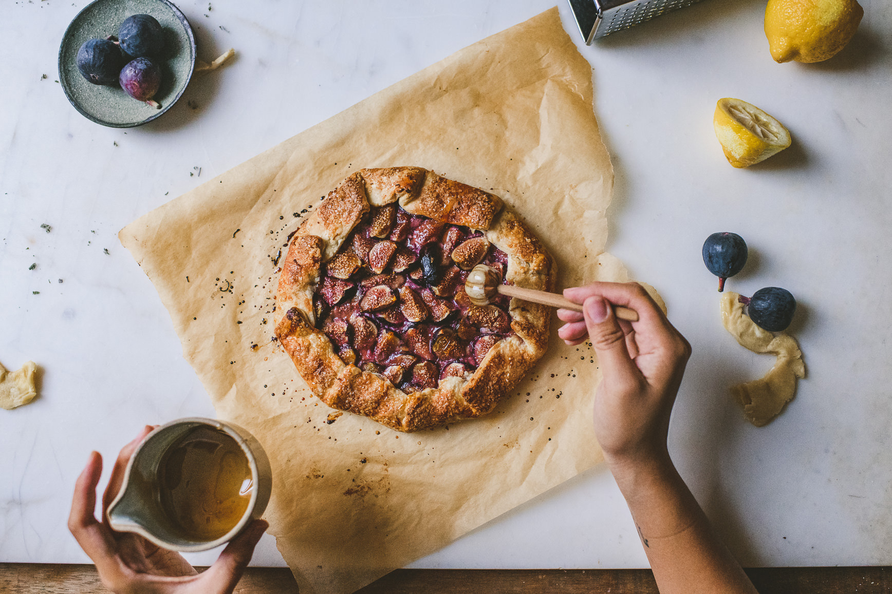 Fig Thyme Ricotta Galette | bettysliu.com