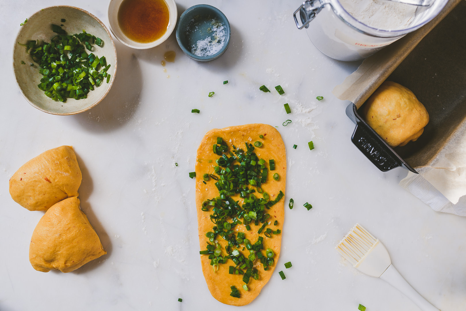 scallion sambal milk bread | bettysliu.com