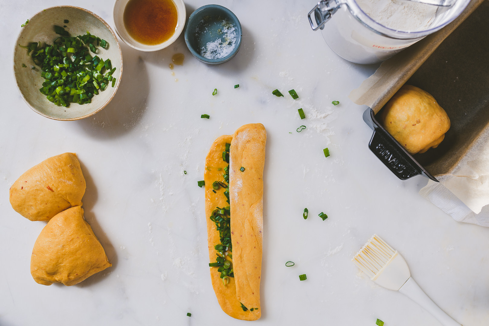 scallion sambal milk bread | bettysliu.com