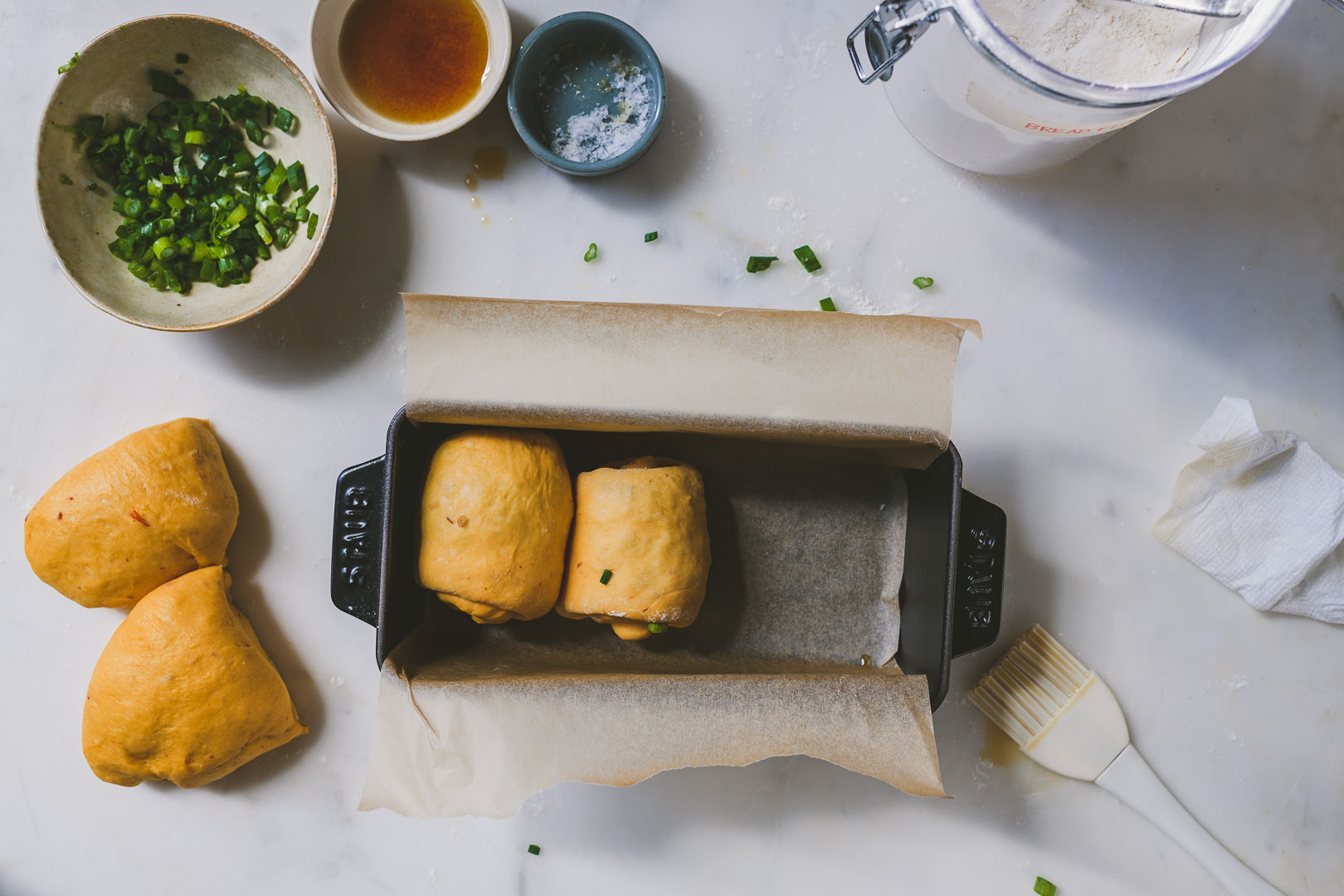 scallion sambal milk bread | bettysliu.com