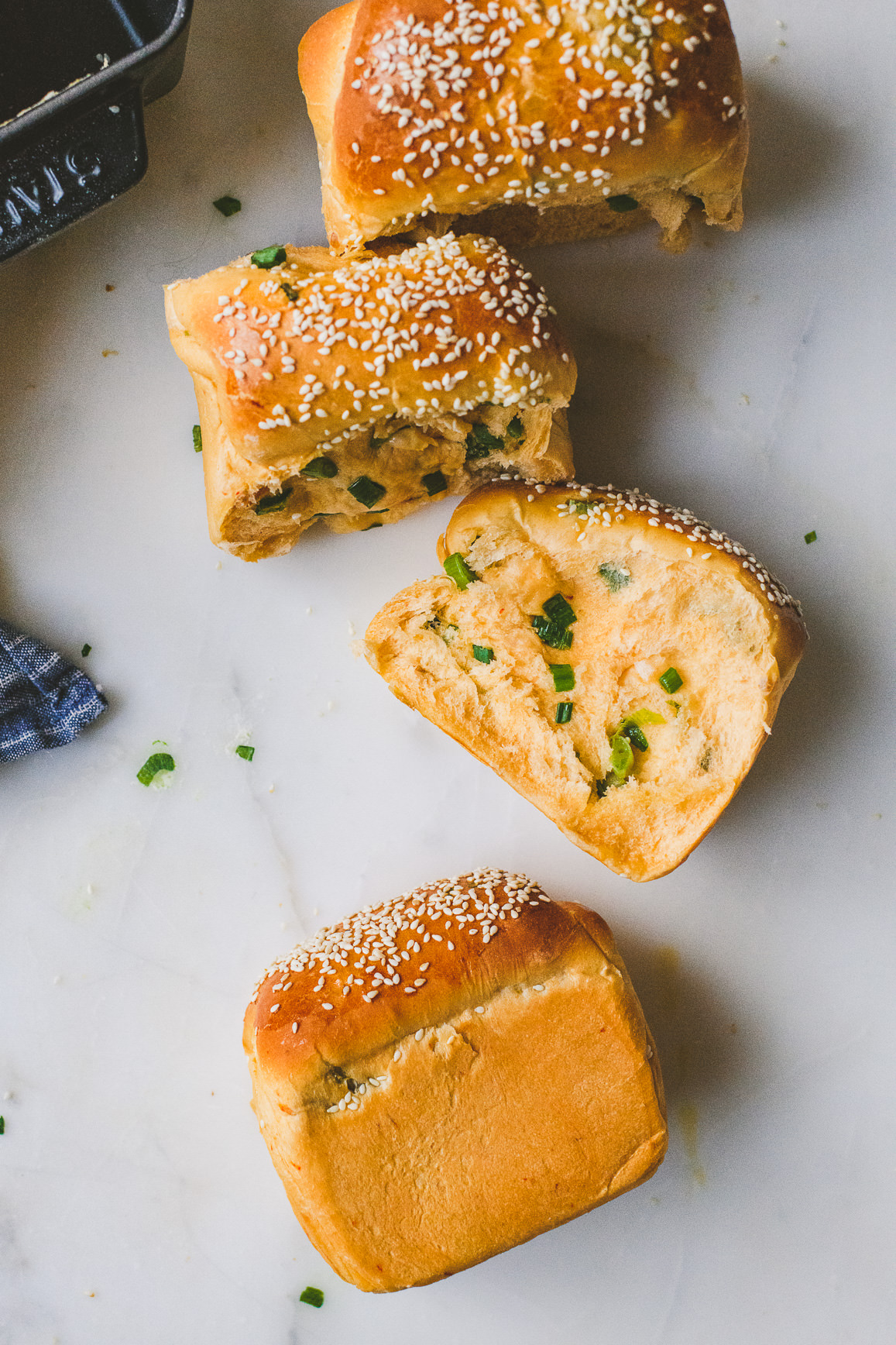 scallion sambal milk bread | bettysliu.com